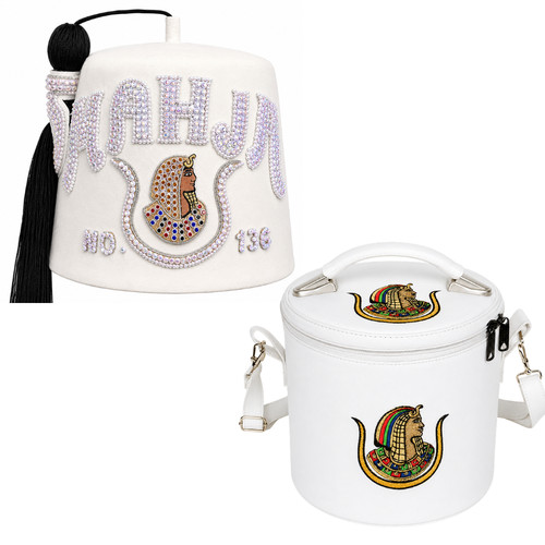 Doi white wool fez hat - fez, set
